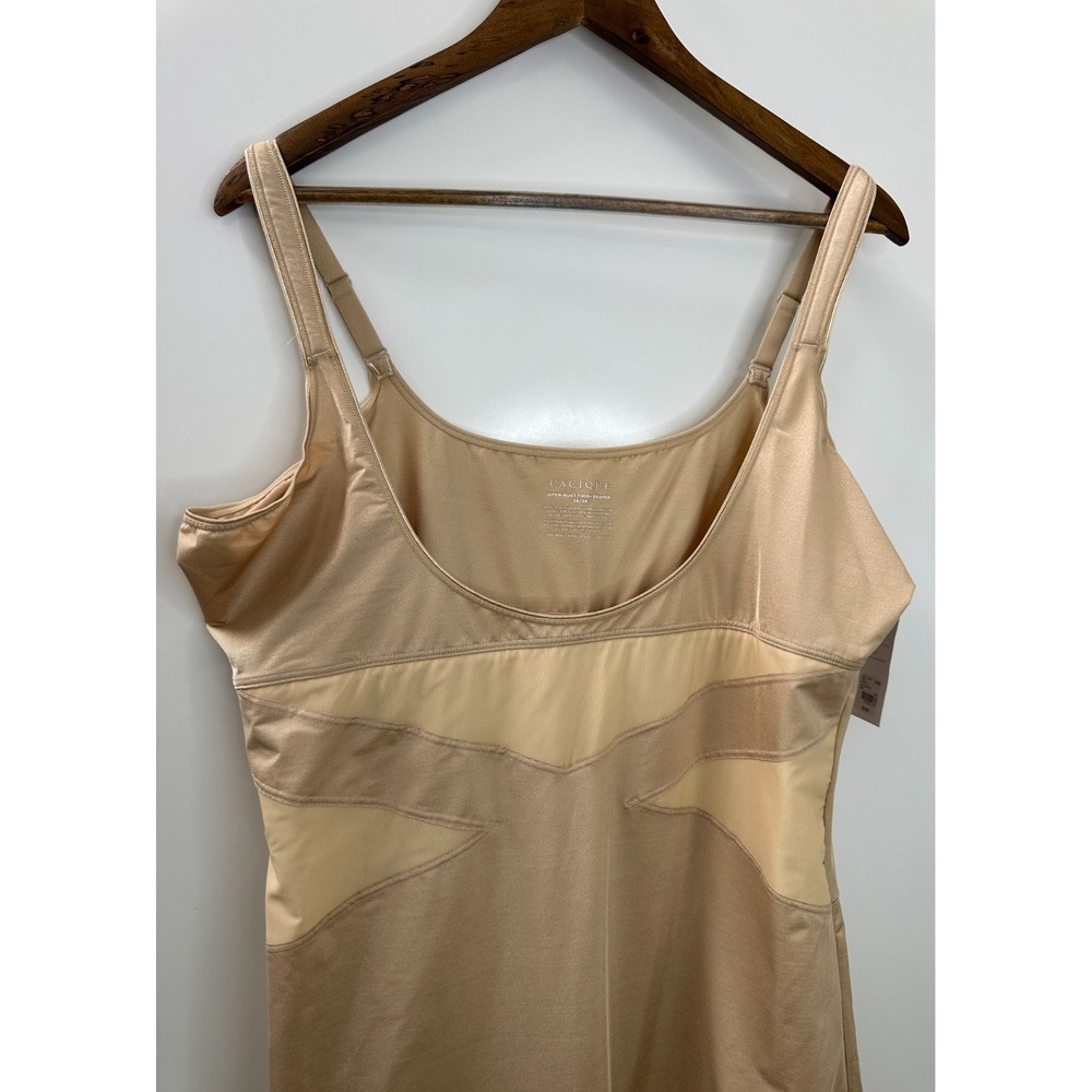 NWT Shape by Cacique Open Bust Thigh Shaper Level 3 Shaping Seamless Beige 26/28 - Picture 3 of 11
